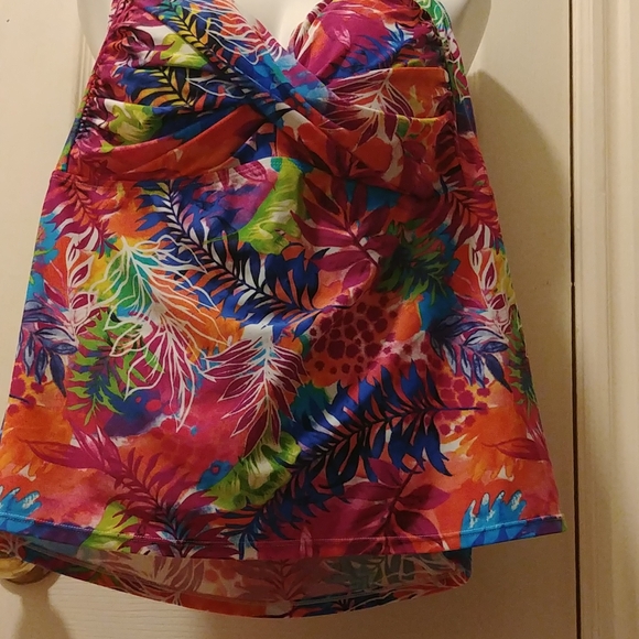 George Tankini Tropical Swim Top - Picture 3 of 7